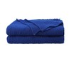 PiccoCasa 100% Cotton Knit Throw Blanket,Solid Lightweight Decorative Throws and