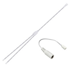 Litever DC5521-L822 Connector Adapter and Y-shape 2-Way Power Splitter,white, 22 awg cable, Designed as Extra DIY Parts for Litever LL-024 Rigid LED Lighting Strips and Under Cabinet Lighting Kit.