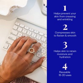 Wrinkles Schminkles Hand Wrinkle Patches - Reusable Silicone Wrinkle Pads for Dehydrated, Weathered & Sun-Exposed Hands, Reduce Hand Wrinkles - Ideal for Overnight Use (2 Pack)