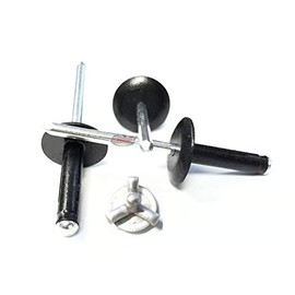 Black 3/16" Large Head Tri-Fold Exploding Aluminum Mandrel Pop Rivets 100 pack