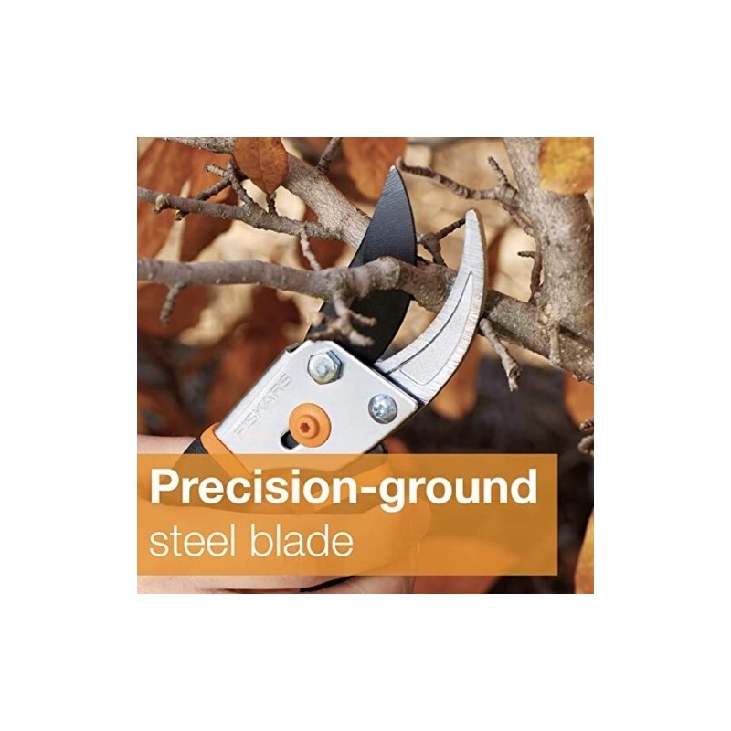 Fiskars Gardening Tools: Bypass Pruning Shears, Sharp ground Steel Blade..