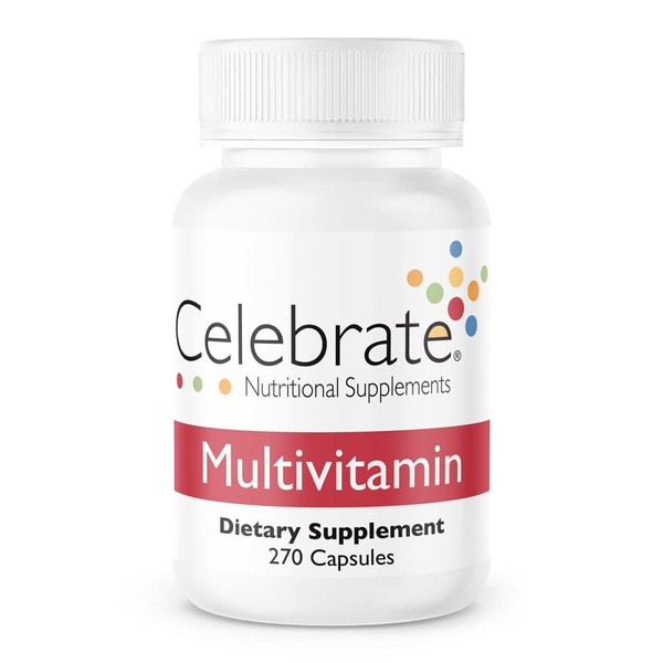 Celebrate Vitamins Bariatric Multivitamin Without Iron, Capsule, for Post Gastric Bypass or Sleeve Gastrectomy, 270 Count
