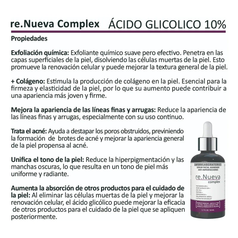 Serum Niacinamida 10% + Glicolico 10% + Hialuronico Y Más