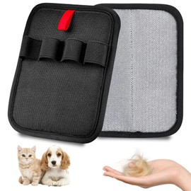 Vexilon Tierhaarentfernungshandschuh, 2 Stück, schwarz, elektrostatische Tierhaarentferner-Handschuhe, verbesserte statische Entfernungshandschuhe für Tierhaare, Hunde und Katzen, Reinigungshandschuh