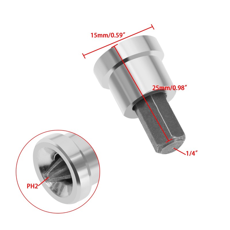 SG Store 10PCS Drywall Dimpler Bit Magnetic 1/4" Hex Shank