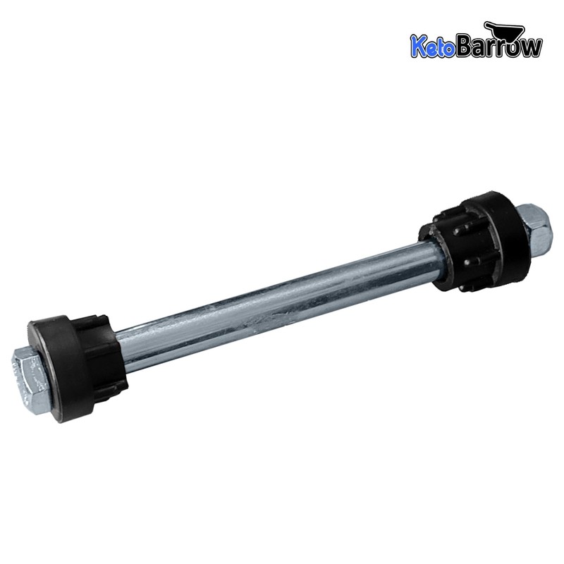 REPLACEMENT WHEELBARROW/WHEEL BARROW AXLE SET - 130MM - TO FIT