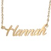 HUAN XUN Gold Color Plated Cursive Name Necklace, Hannah
