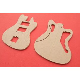 Unbranded Jazzmaster Router Template Set wNeck and Pickguard CNC Luthier Tools 1/2" MDF