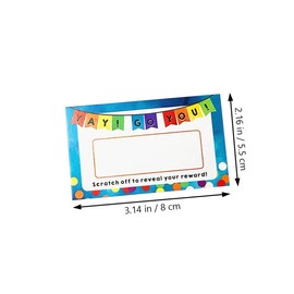 SHOWERORO 1set Cute Stationery Scratch Off Birthday Cards Rainbow Festival Greeting Cards Coating