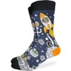 Good Luck Sock Men's Animal Astronauts Socks, Adult, Shoe Size