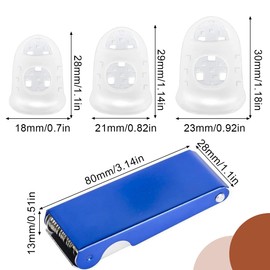 WUSJCOF Guitar Ukulele Bass Saddle File Set with 13 Sizes of Sharpening Needles and 6 Fingertips