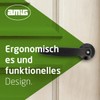 Amig Door Handles Set Without Plate | Aluminium | Dimensions: