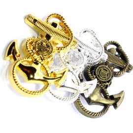 US Coast Guard Anchor Cap Hat Badge Screw Back USCG Pin Naval Insignia 3 PCS SET