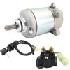 STABSOLI Starter Motor & Solenoid Relay & Ignition Switch for