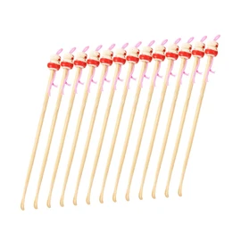 OATIPHO 100Pcs Bamboo Ear Wax Removal Spoons Natural Handcrafted Ear Cleaning Tools Random Color