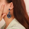 Kercisbeauty Statement Blue Crystals Dangle Drop Earrings Women Girls Rhinestones