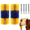 AmNooL 2Pcs Scratch Cow Brush, Livestock Scratching Brush, Grooming Kit
