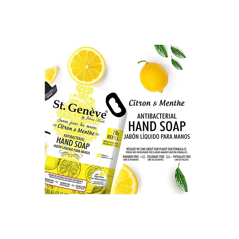 St. Geneve Jabon Liquido St Geneve Pouch Citron Menthe 4000ml