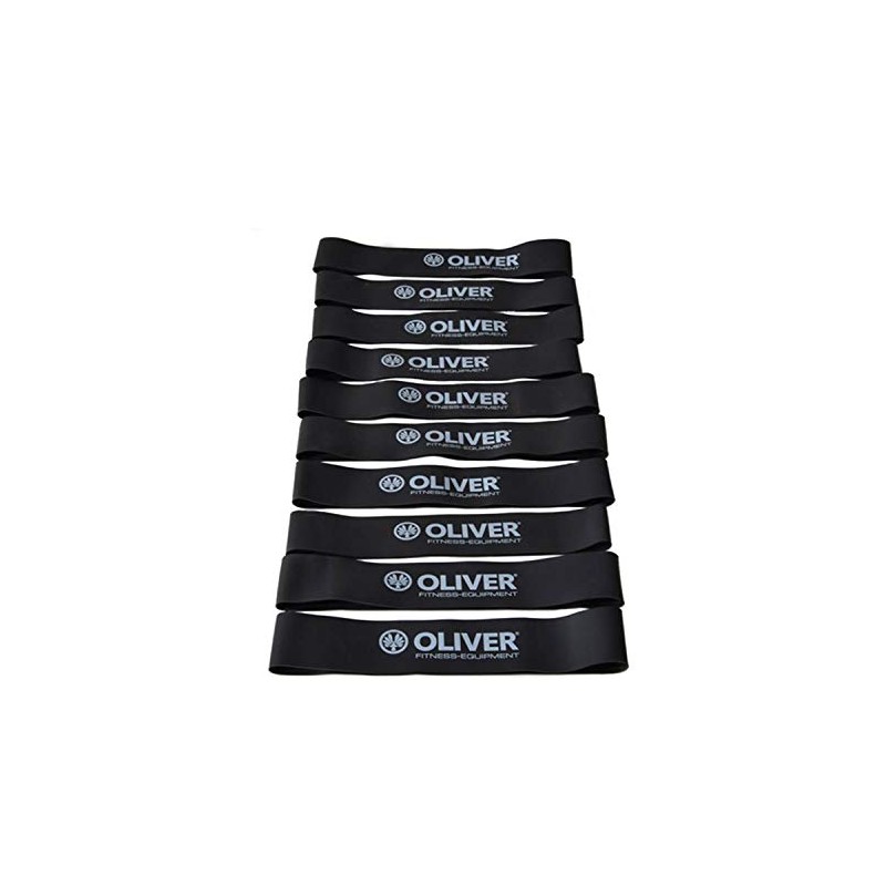 OLIVER Rubber-O Resistance Band Maximum Strength Set of 10 Fitness