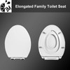 Elongated Toilet Seat with Toddler Seat Built In, Slow Close