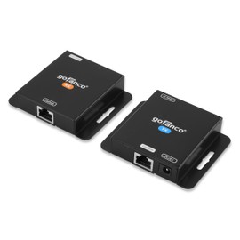 gofanco 1080p HDMI Extender Over CAT5e/6 Without Signal Loss – Up to 197ft (60m), 1080p 60Hz, 1080i, 720p, 3D, HDCP 1.4, Power-Over-Cable (PoC), LPCM 2.0 Audio, Surface Mountable (HDExt v3.0)