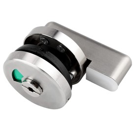 Hapivida Door Lock Indicator, Privacy Indicator Lock Vacant/Engaged Chrome Latch Public Restroom Toilet Privacy Partition Door Lock Latch for Toilet Restroom Bathroom (Silver)