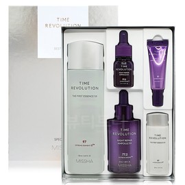 Missha Time Revolution Essence + Ampoule Bestseller Set 5X / 미샤 타임 레볼루션 에센스+앰플 베스트셀러세트 5X
