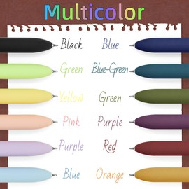 UIXJODO Colored Pens, 12 Pcs Colorful Pens Fine Point Smooth Writing Pens, 0.5mm Colored Ink Gel Pens for Journaling Note Taking, School Supplies Gifts for Women (12 Pcs Gold Vibrant and Vintage)