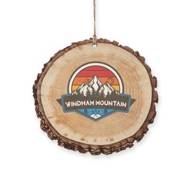 CafePress Windham Mountain Windham New York Rustic Wood Ornament, 2.75"x2.5"