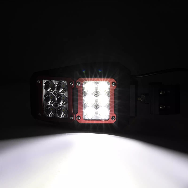 SI Flat Side Rear View Mirror w/LED Lights For Kawasaki