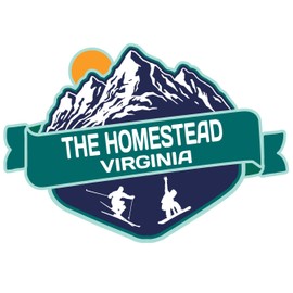 The Homestead Virginia Ski Adventures Souvenir 2 Inch Fridge Magnet Mountain Design