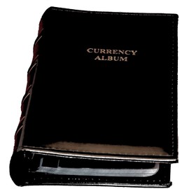 Lighthouse Classic Design Currency Album 3-Ring Binder for Regular US Dollar Bills, Paper Money and Banknotes with 60 Single Bill Pages