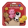 Magic Years Plastic Finger Puppets, 4 Piece Farm Animals