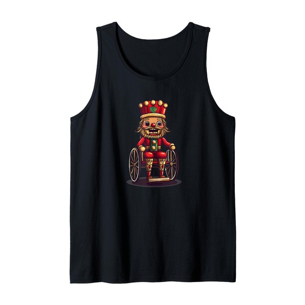 Funny Nutcracker in Wheelchair Costume for Man and Woman Tank