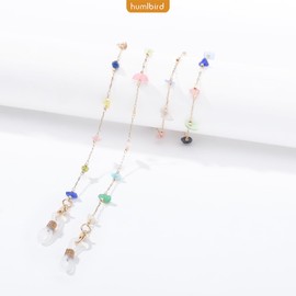 humlbird Eyeglass Chains for Women Stylish Glasses Lanyard Sunglass Chain Natural Crystal Mask Chain Eye Glasses Strap Colorful