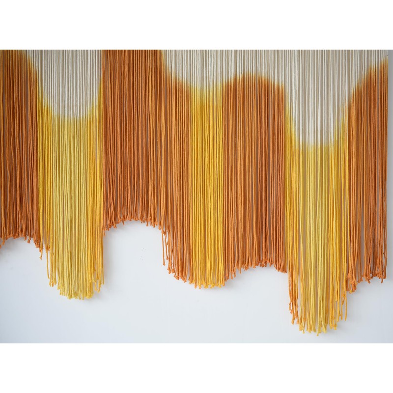 IOWER Macrame Wall Hanging Yellow Dip-Dyed Large For Living Room