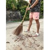 Garden Broom - Coconut Broom 55 Inch, Heavy Duty Sweeping