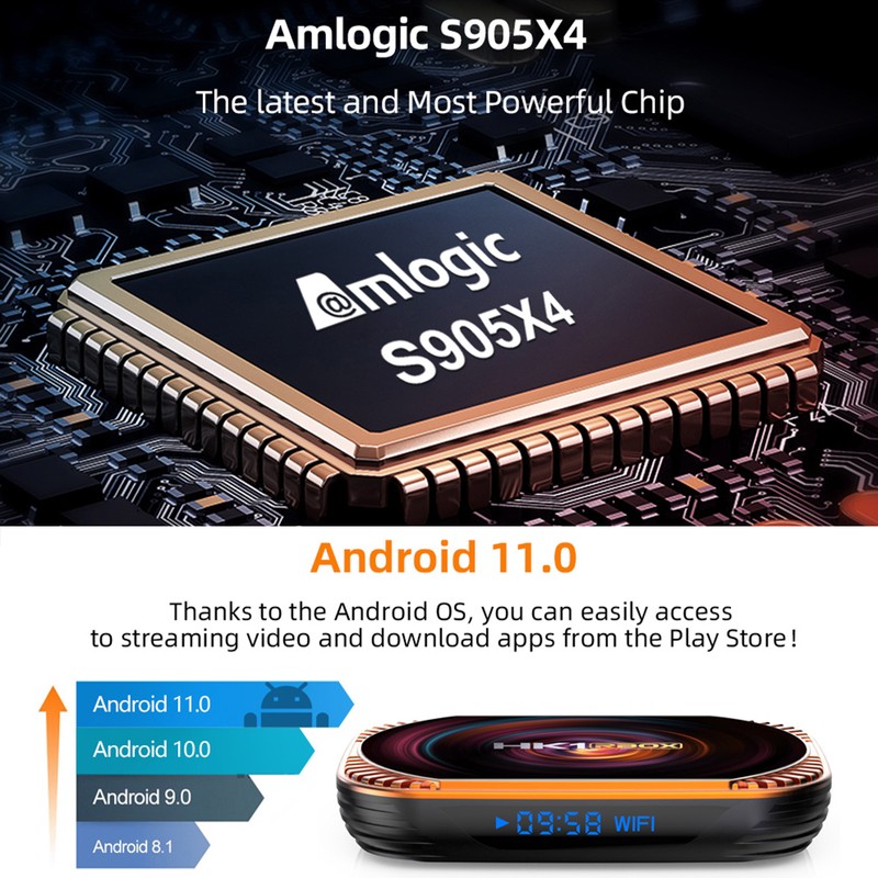 HK1 RBOX X4 Android 11.0 Smart TV Box UHD 4K