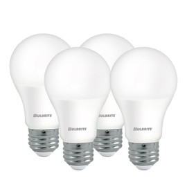 Bulbrite LED A19 Non-Dimmable Medium Screw Base (E26) Light Bulb, 4000K, 4 Piece