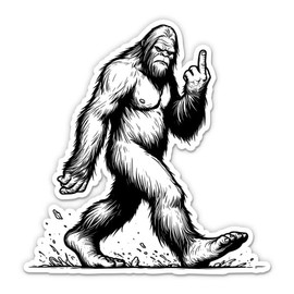 Bigfoot Funny Sticker - for Car Laptop Large Size - Sasquatch Decal - Waterproof Vinyl - 8"