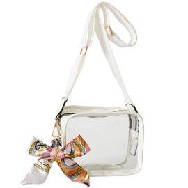 TYXHXTF Clear Bag, Transparent Crossbody Bag for Women, Sling Purse with Adjustable and Removable Shoulder Strap, for Stadium Concerts Sports Events Festival