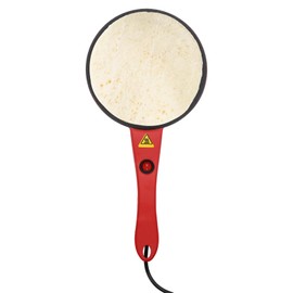 Electric Crepe Maker, Baking Pancake Pan, 7” Non-Stick Skillet Pancake Maker, Portable Home Pancake Maker with pallet for Perfect Brunch Blintzes, Eggs, Bacon and Tortillas, 600W 110V