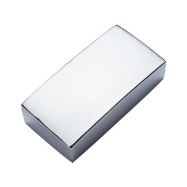 Blueprint Joinery Stair NEWEL POST FLAT CAP CHROME 82mm - Contemporary Flat Square Newel Cap to Fit Onto Square Newel Post 82x82mm (Full Cap)