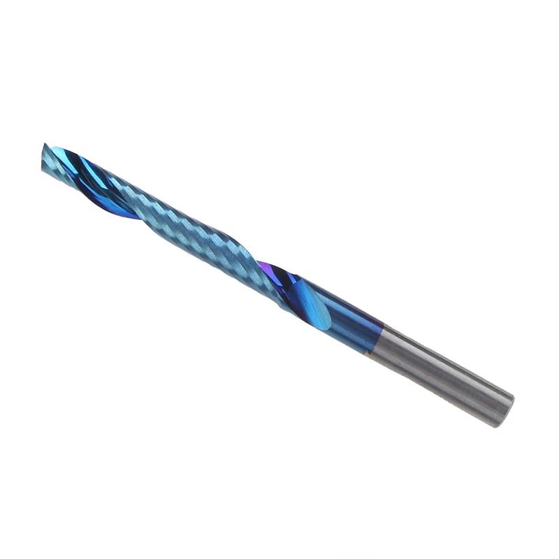 Single Flute Cutter Tungsten Steel Spiral End Mill Straight Shank