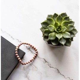 SIMPLÍ BASIC Natural Rhodonite Healing Gemstone Bracelets 6mm Bead | Womens & Mens Bracelets | Recognising Purpose | Enhance Confidence | Everyday Jewellery | Inc Gift Box