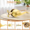 Probrico Interior Door Handle Wave Style Privacy Door Lever Gold