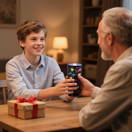 BLUEPOLAR Dad Gifts From Daughter and Son, 20 Oz Stainless Steel Tumbler for Father's Birthday, Father's Day, Christmas ，for Dad Grandpa Uncle Husband Men Stepdad Daddy Him (Black)