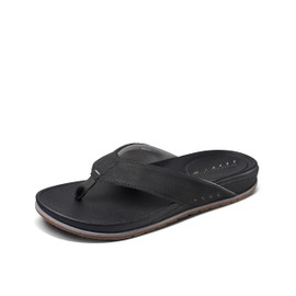 Reef Men's Cushion Bonzer Sandal, Black/Gum, 11