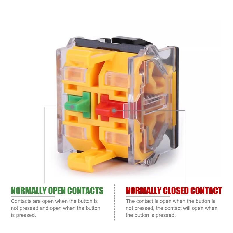 3PCs 440V 10A Push Button Switch,22mm Emergency Stop Push Switch,On