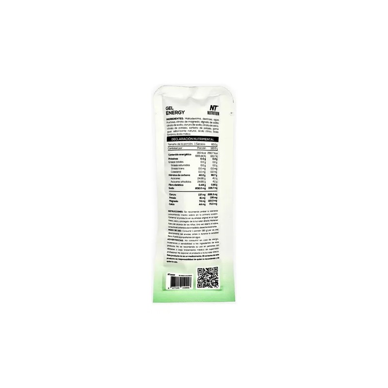 Nt Nutrition Gel Energetico 20 Piezas 60 G C/u